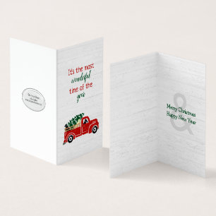 Chiens du Labrador en Camion de Noël Rouge