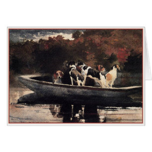 Chiens en bateau par Winslow Homer