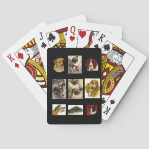 Chiens et chats de nombreuses races Cartes de jeu 