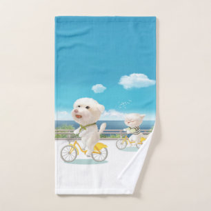 Chiens et chats Vélo en mer