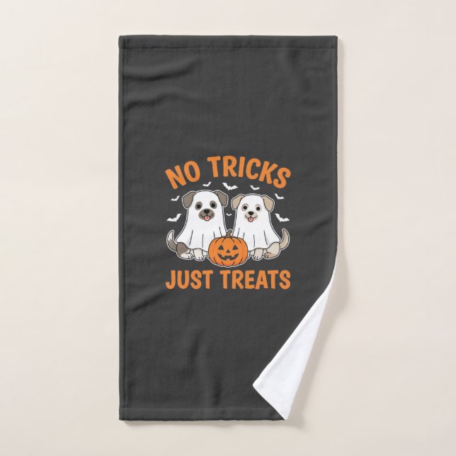Chiens fantômes d'Halloween Pas de tours juste des (Serviette à main)