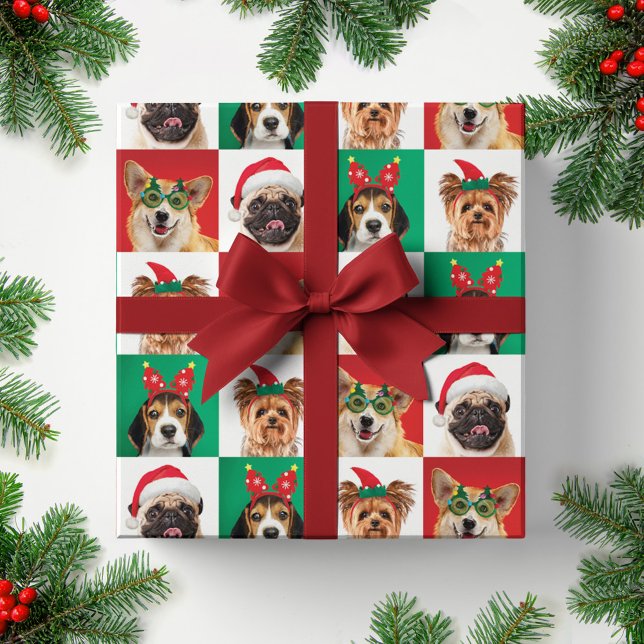 Chiens Festif Noël Enveloppement Feuilles de papie (Créateur téléchargé)