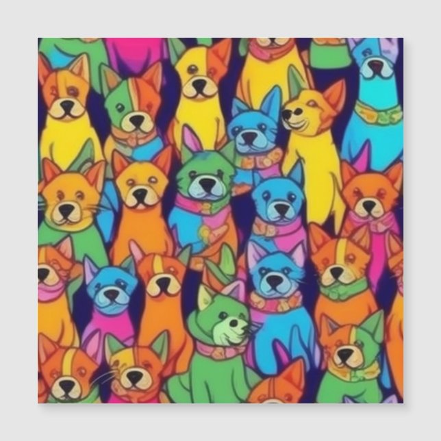 Chiens jolies et colorés Chiens heureux (Devant)