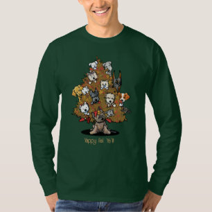 Chiens KiniArt Happy Fall T-Shirt