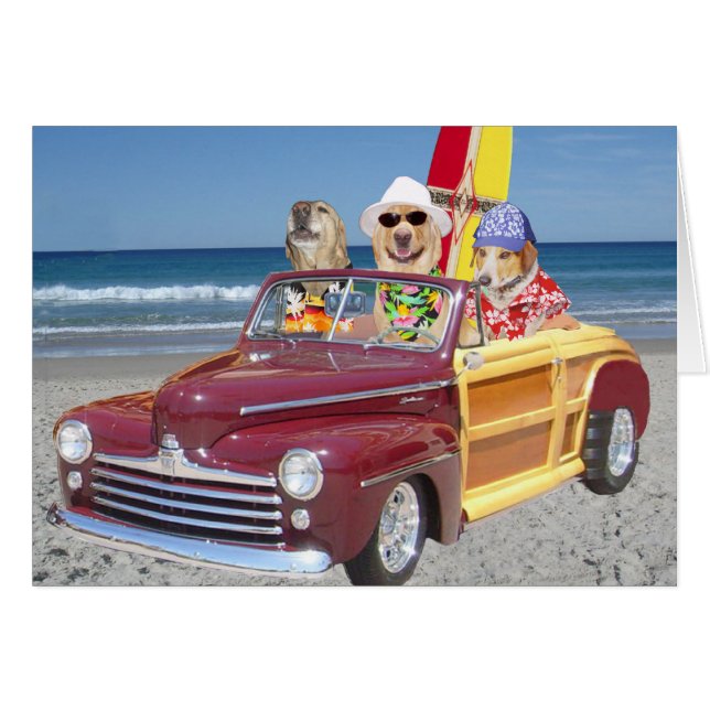 Chiens/Laboratoires Hawaiiens Personnalisables (Devant horizontal)