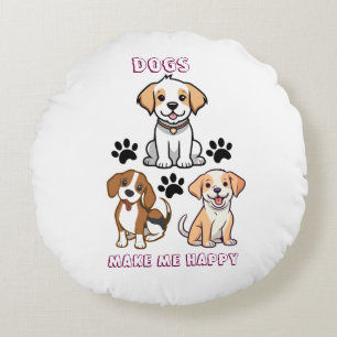 Chiens me rendent heureux - Coussin Amoureux des c
