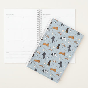 Chiens mignons espaniels motif