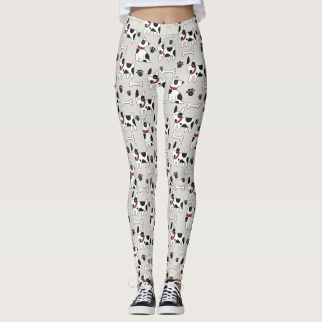 Chiens mignons leggings Motifs (Devant)