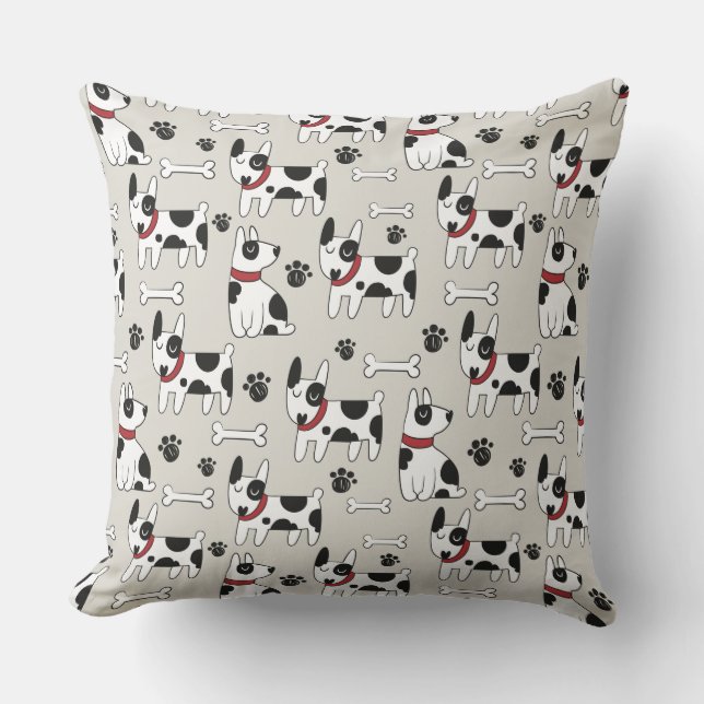 Chiens mignons Motif lancer des oreillers (Recto)