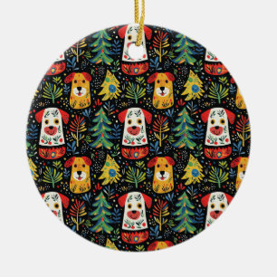 Chiens mignons Ornement de Noël