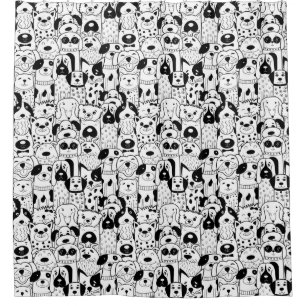 Chiens Motif rideau de douche