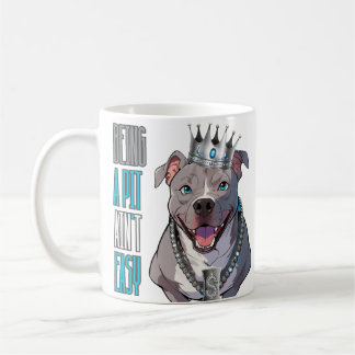 Chiens Pitbull "Être un chien facile" Mug classiqu