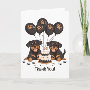 Chiens Rottweiler Anniversaire Merci