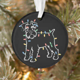 Chiens Schnauzer Arbre Noël Xmas Animal Familier C
