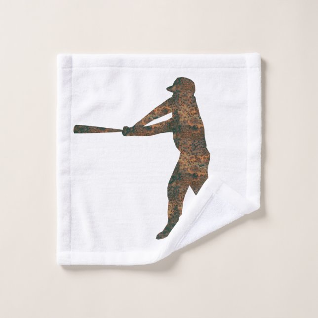 Chiffon de lavage de baseball rouille (Gant de toilette)