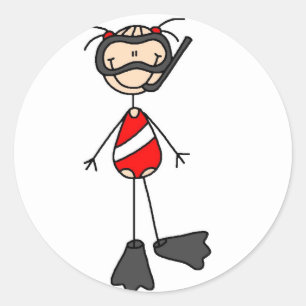 Chiffre autocollant de bâton de natation