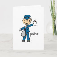 Chiffre carte de bâton de travailleur postal