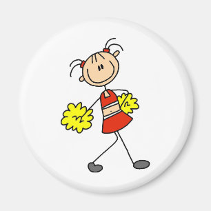 Chiffre Cheerleading mignon aimant de bâton