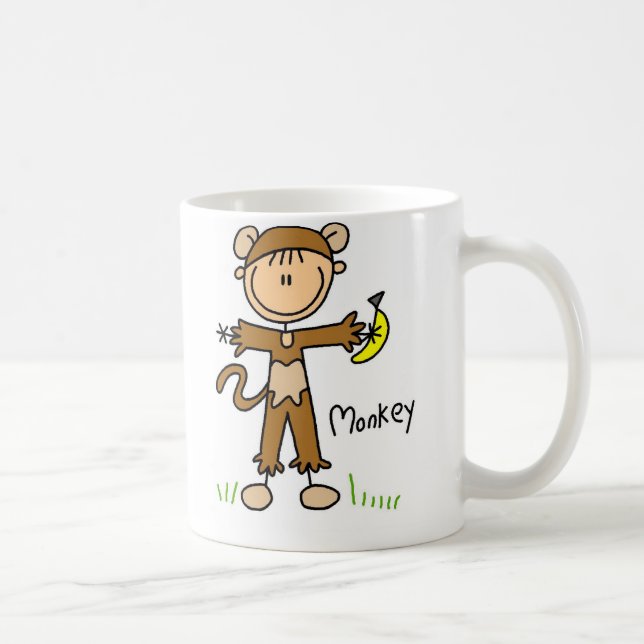 Chiffre de bâton dans la tasse de costume de singe (Droite)