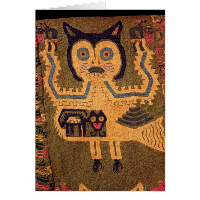 Chiffre de laine d'un jaguar, culture de Paracas (Devant)