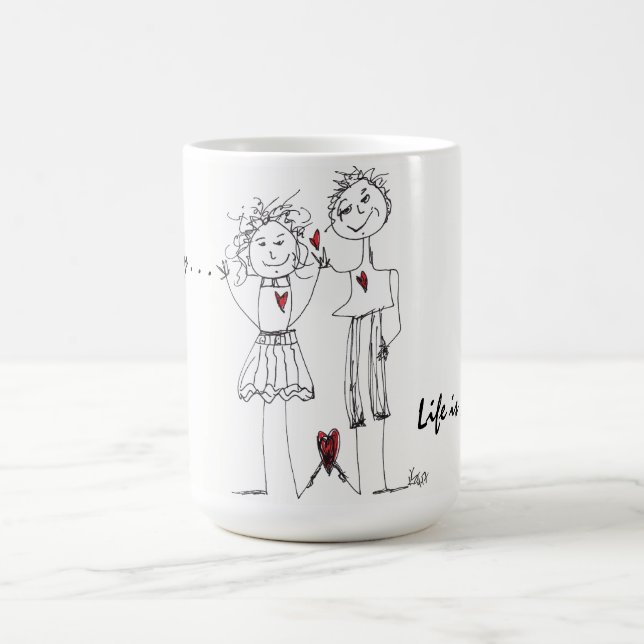 Chiffre drôle et mignon Stick Figurine gens Mug (Centre)