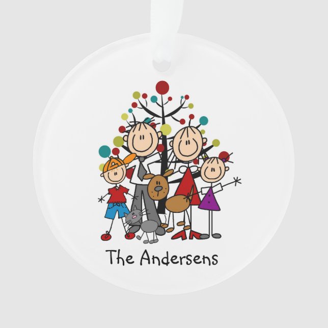 Chiffre famille de 4, ornement de bâton (devant)