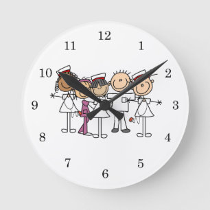 Chiffre horloge murale de bâton de cowboy -