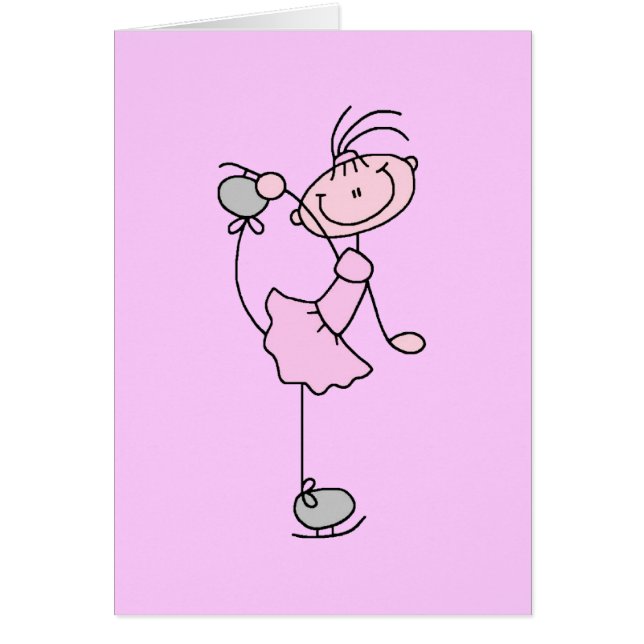 Chiffre rose patineur de bâton de fille de glace (Devant)