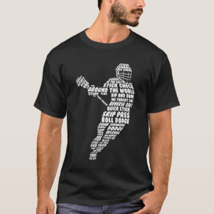 Chiffre T-shirt graphique drôle de la lacrosse des