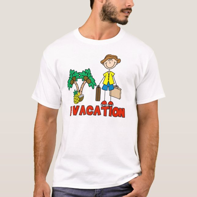 Chiffre T-shirts de bâton de vacances du garçon I (Devant)