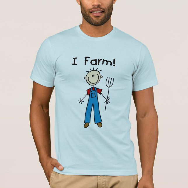 Chiffre T-shirts et cadeaux de bâton d'agriculteur (Devant)