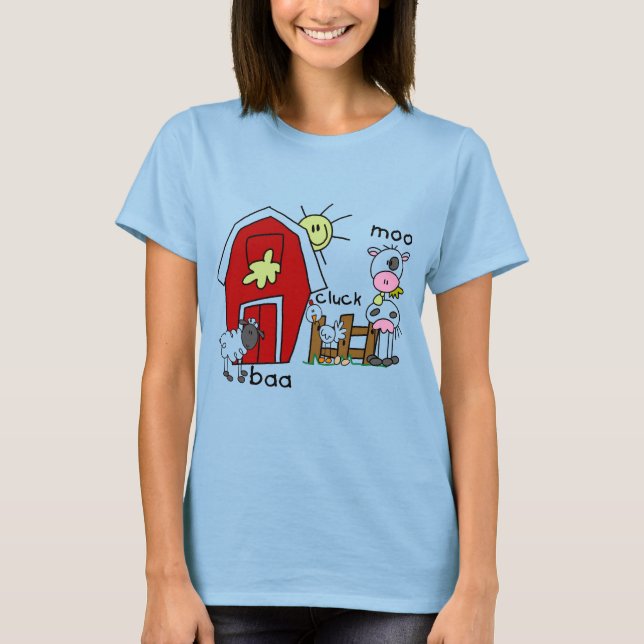 Chiffre T-shirts et cadeaux de bâton d'animaux de (Devant)