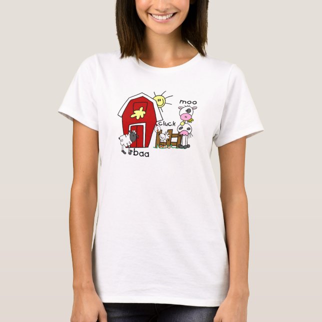 Chiffre T-shirts et cadeaux de bâton d'animaux de (Devant)