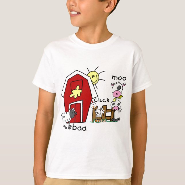 Chiffre T-shirts et cadeaux de bâton d'animaux de (Devant)