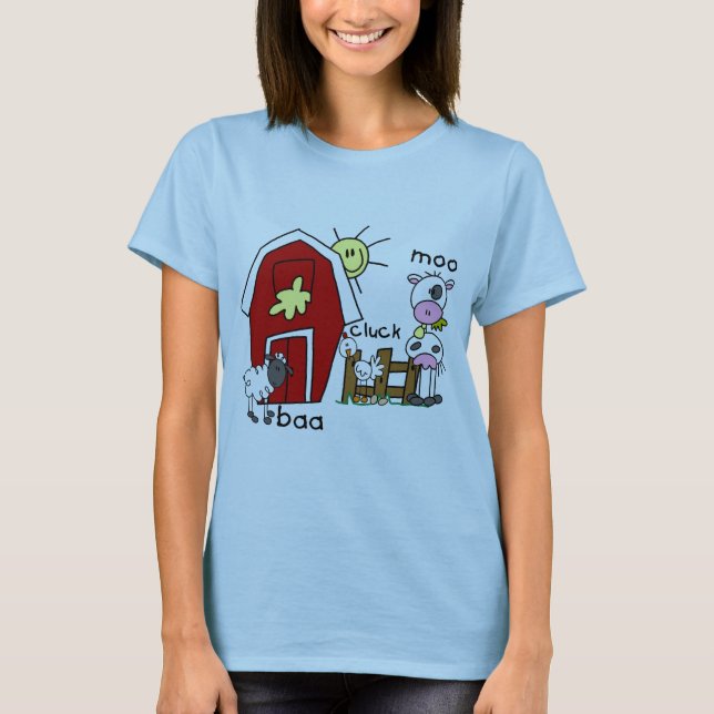 Chiffre T-shirts et cadeaux de bâton d'animaux de (Devant)
