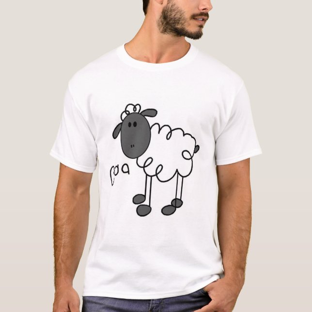 Chiffre T-shirts et cadeaux de bâton de moutons (Devant)