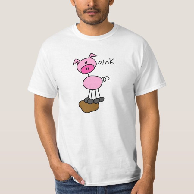 Chiffre T-shirts et cadeaux de bâton de porc (Devant)