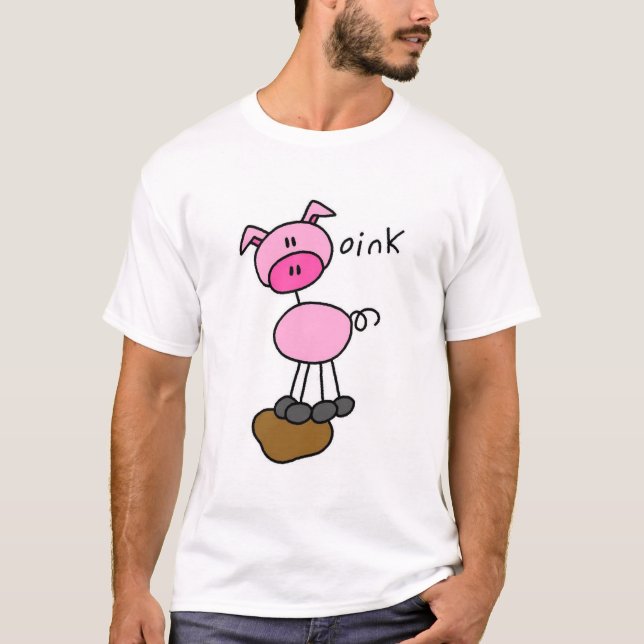 Chiffre T-shirts et cadeaux de bâton de porc (Devant)
