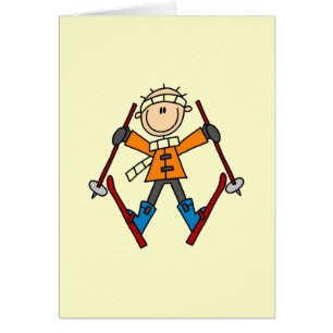 Chiffre T-shirts et cadeaux de bâton de skieur