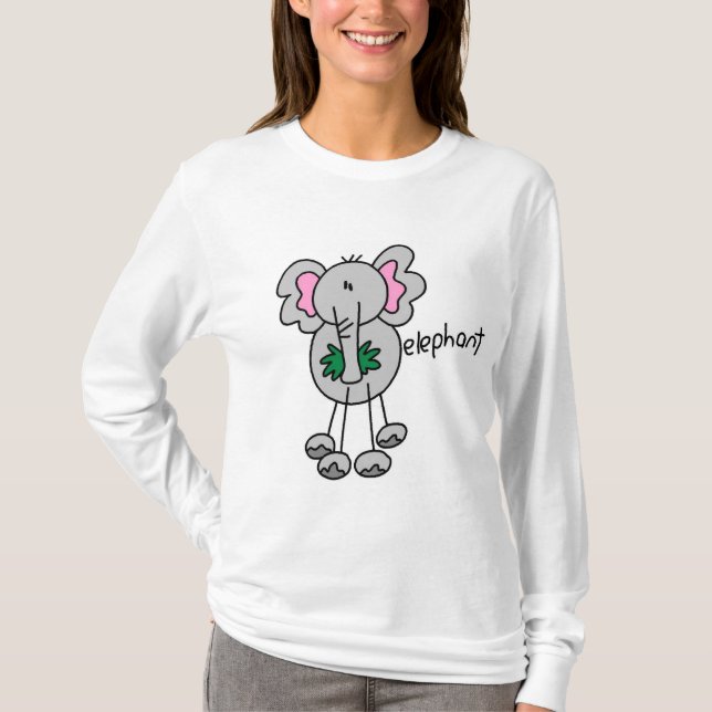 Chiffre T-shirts et cadeaux de bâton d'éléphant (Devant)