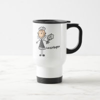 Chiffre tasse de bâton de femme de charge