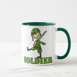 Chiffre tasse de bâton de soldat