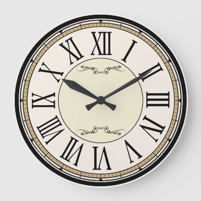 Chiffre victorien antique romain Horloge (Recto)