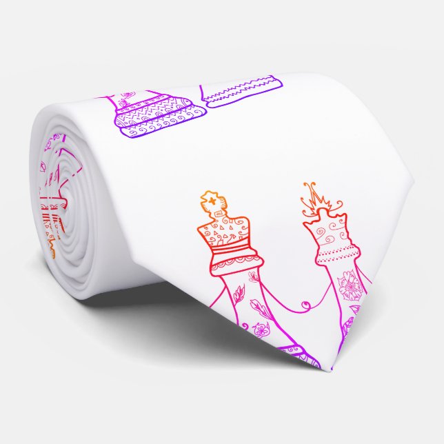 Chiffres cravate d'échecs de roi et de Reine (Roulé)