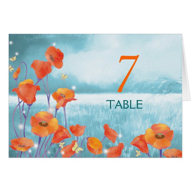 Chiffres de la table de la tente du Mariage du pav (Devant Horizontal)