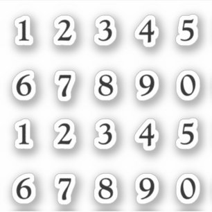 Chiffres noirs Autocollants