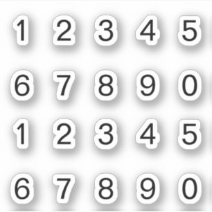 Chiffres noirs Autocollants