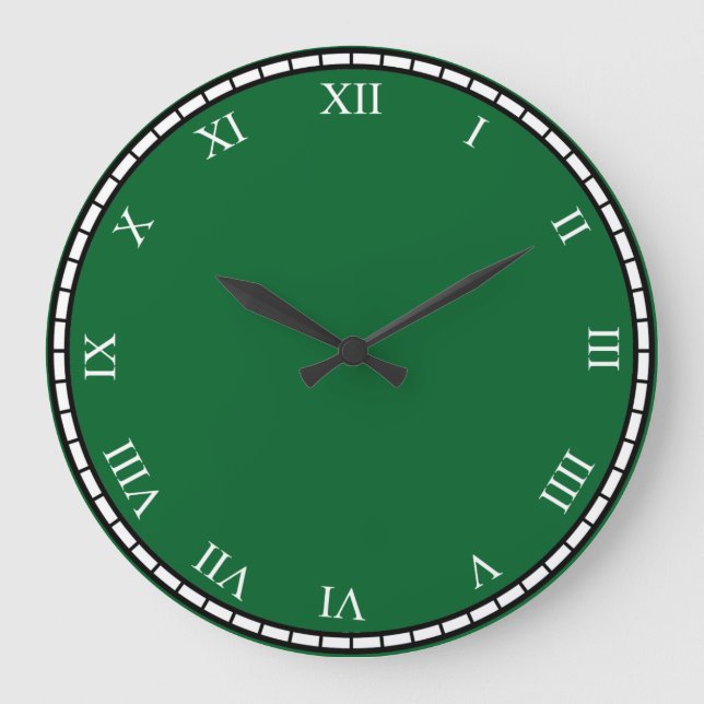 Chiffres romains blancs Horloge ronde et face (Recto)