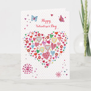 Chiffres Saint Valentin Coeurs de coeur Carte de
