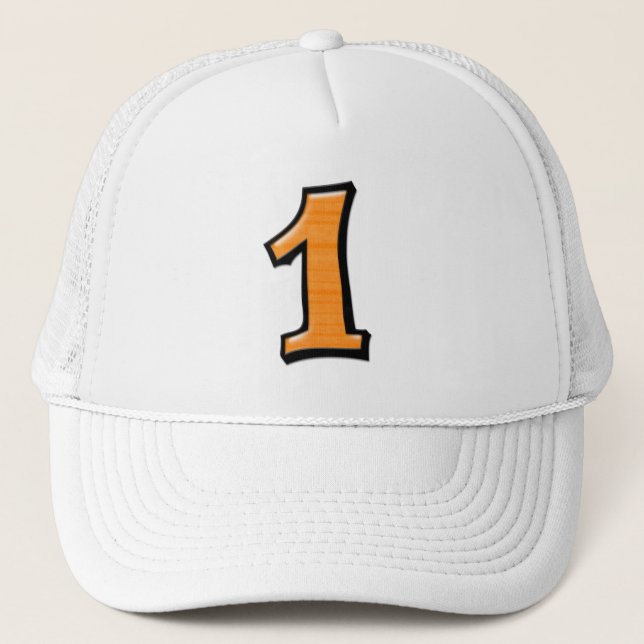Chiffres stupides 1 Casquette orange (Devant)